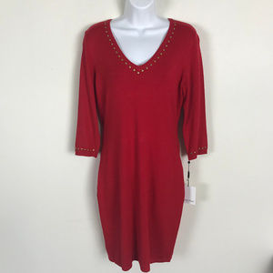 NWT Calvin Klein Red Sweater Dress